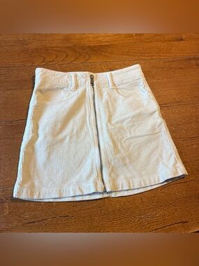 American Eagle Outfitters Cream Corduroy Mini Skirt